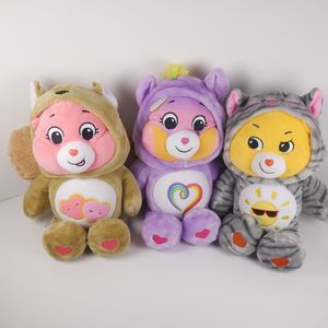 Lot of 3 Care Bears Togethernes Pegasus Funshine Kitty 12” Hoodie Friends LovFox
